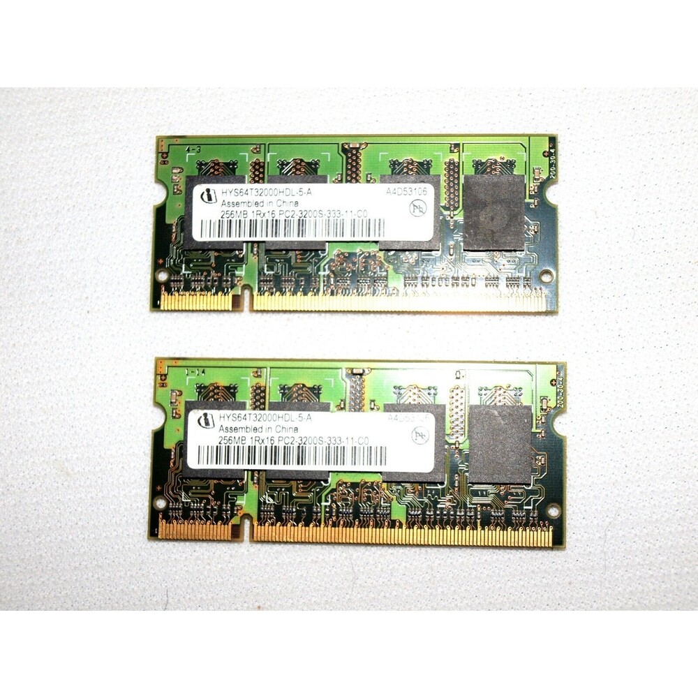 Infineon 512MB (2X256MB Kit) PC2-3200S-333-11-C0 Memory RAM HYS54T32000HDL-5-A